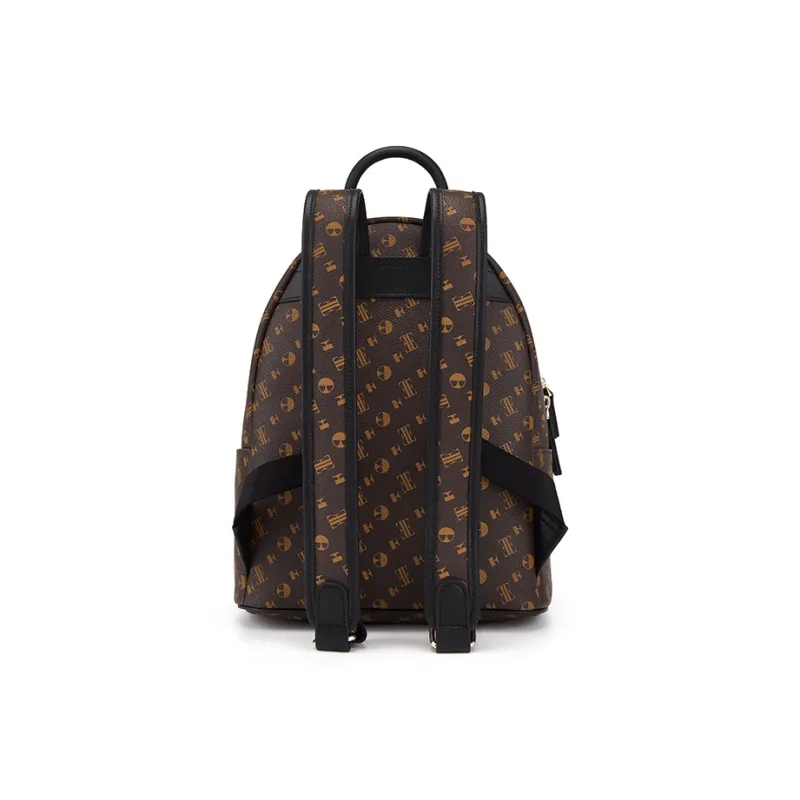 ELLE Synthetic Leather Backpack Tubas Women's Dark Brown-2