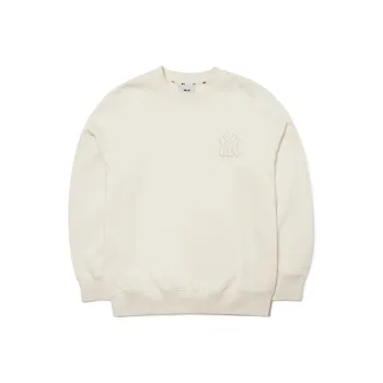 MLB Base Logo Sweatshirts Unisex Cream