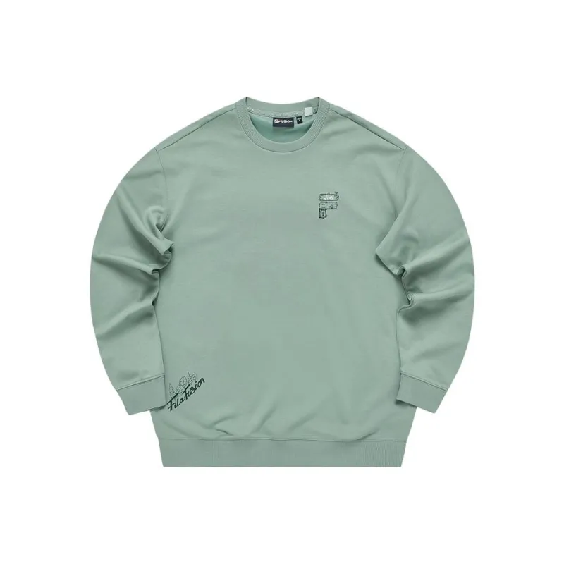 FILA FUSION FOB Series Sweatshirts Unisex Stone Gray Green-0