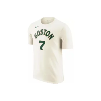 Nike Boston Celtics 2023 24 City Edition Jaylen Brown #7 T Shirt Men's White