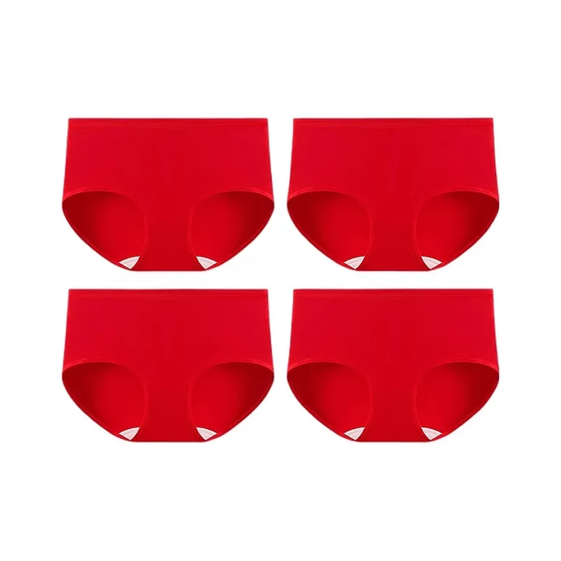 H YXIANG Underpants Women's 4 Pack Red-0