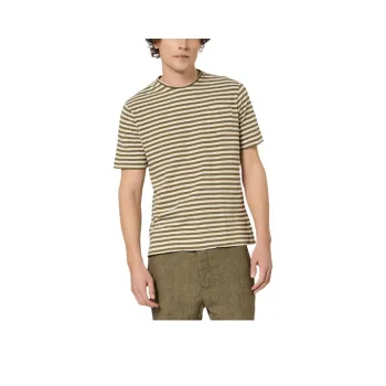 MASSIMO ALBA Stripes Crew Neck Pullover Short-Sleeved T-Shirt Men's Green