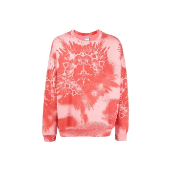 Marcelo Burlon Kaleidoscope Wings Print Cotton Sweatshirt
