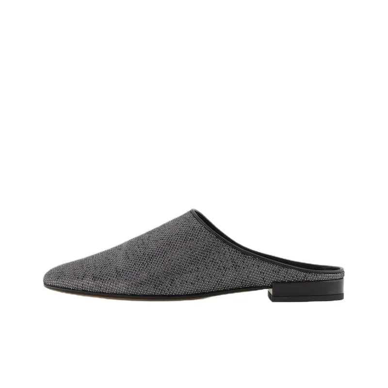 10 CORSO COMO x AMANI Wrap toe Slippers Women's Black Gray Color-0
