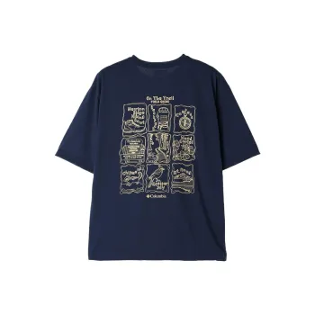 Columbia Cedar Trail Buck T Shirt Men's Marine Blue 464