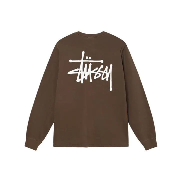 Stussy Basic Pigment Dyed Long Sleeve Tee-9