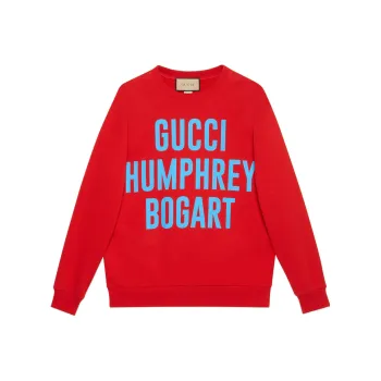 GUCCI Humphrey Bogart Print Crewneck Sweatshirt
