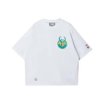 JACK JONES· x NBA T Shirt Men's A06 Raw White