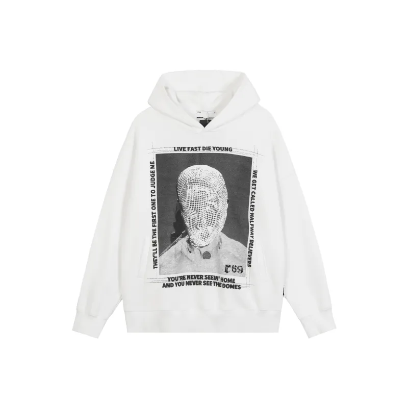 R69 Hooded Loose Fit Sweatshirt Unisex-0