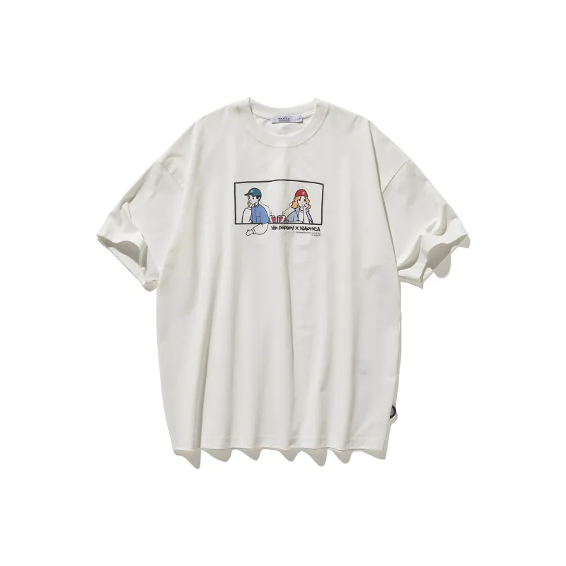 Nautica White Sail Nautica White Sail X POPBOY T Shirts Unisex-0