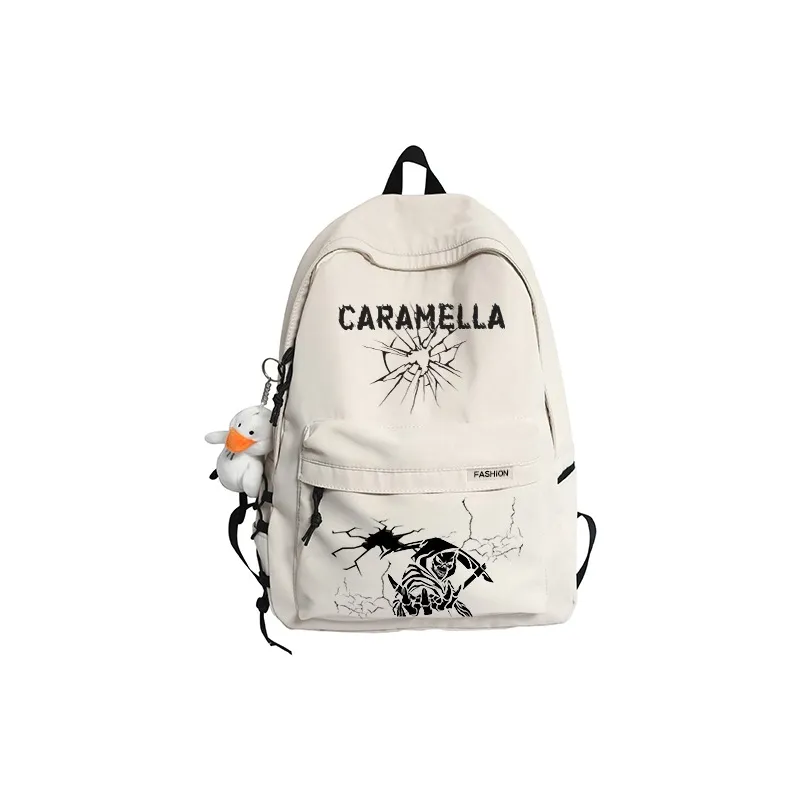 Caramella Nylon Backpack Regular Unisex Black/White-8