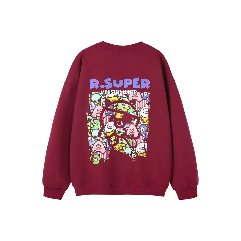R.super X Monster Letter Co branded Series Sweatshirts Unisex-0