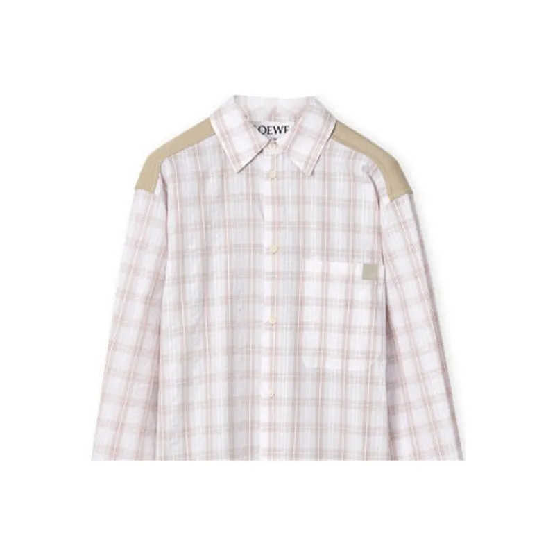 LOEWE Fleece Back Check Shirt-1