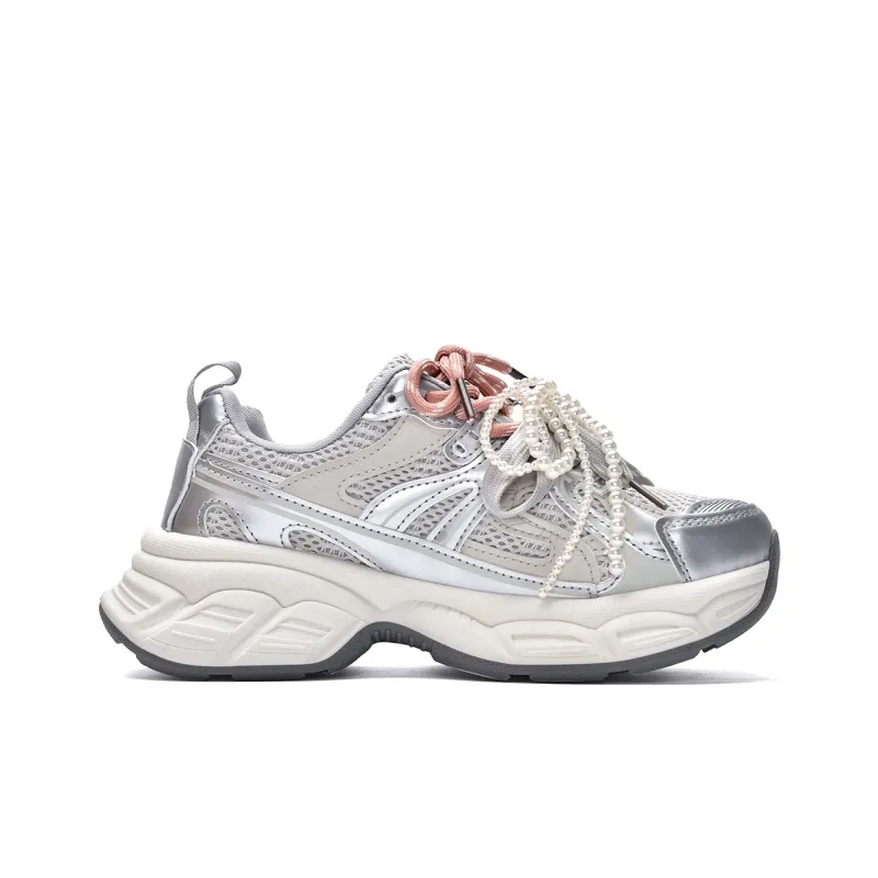 MISTERY Breathable Lightweight Low-Top Chunky Sneakers Women's-13