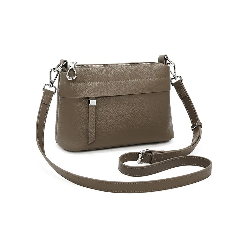 Old Man's Head Top Grain Cow Leather Shoulder Bag Women's Multicolor-17
