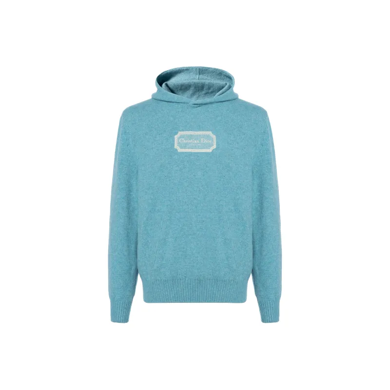 DIOR Logo Patch Long Sleeved Hoodie-0