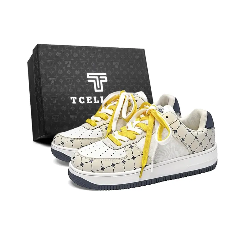 TCELLARS Slip Resistant Cushioning, Abrasion Resistant, Lightweight, Height Increasing Low Top Skateboard Shoes Unisex-1