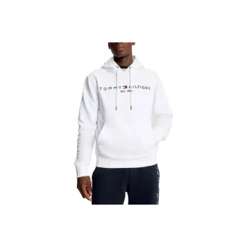 Tommy Hilfiger FW23 Embroidered Tommy Logo Hoodie Hoodies Sweatshirt Men's White
