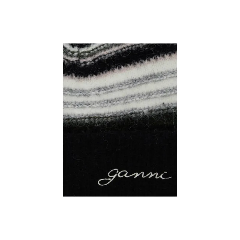 GANNI Striped Beanie-4