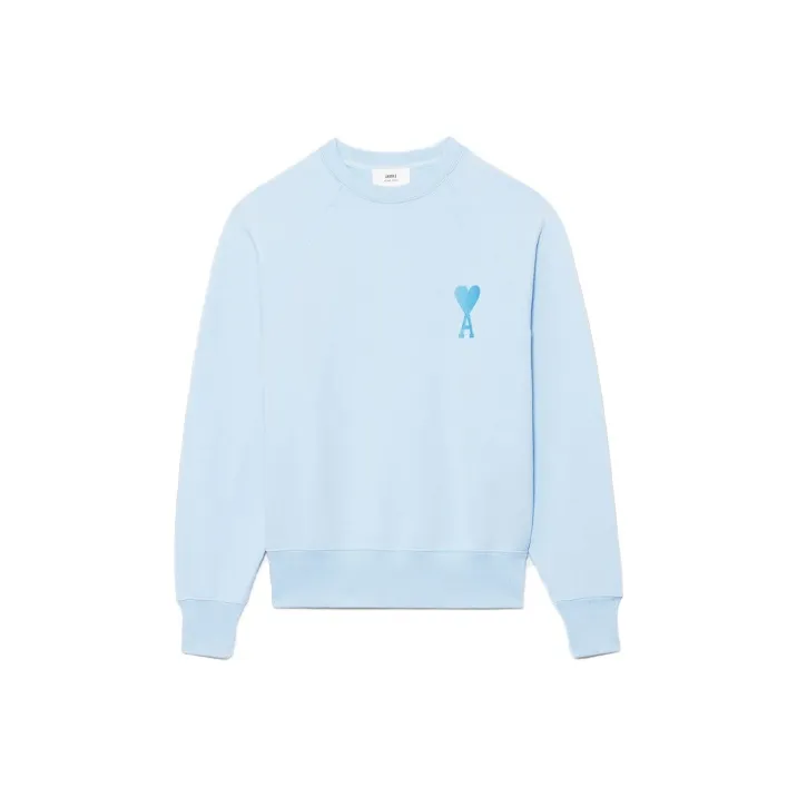 Ami Paris Ami De Coeur Tonal Boxy Fit Crewneck-0