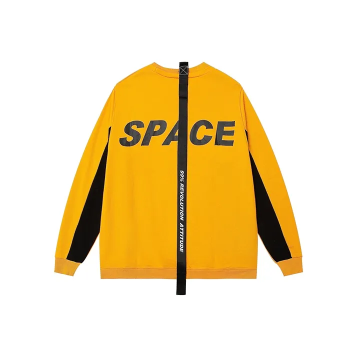 STNW Crew Neck Loose Fit Sweatshirt Unisex Yellow-0