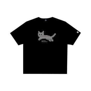 Black Cat Pixel T-Shirt Unisex Black