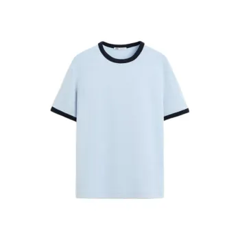 ZARA T Shirts Men Sky Blue
