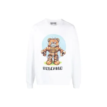 MOSCHINO Robot Bear Long Sleeved Sweatshirt