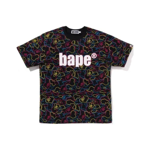 A BATHING APE Camouflage print T shirt
