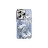 Glitter Camera Protector Camlet[English Blue Butterfly | Silver]with Built-in Screen Protector