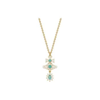 Vivienne Westwood Cubic Zircon Necklaces Women's Gold/Turquoise