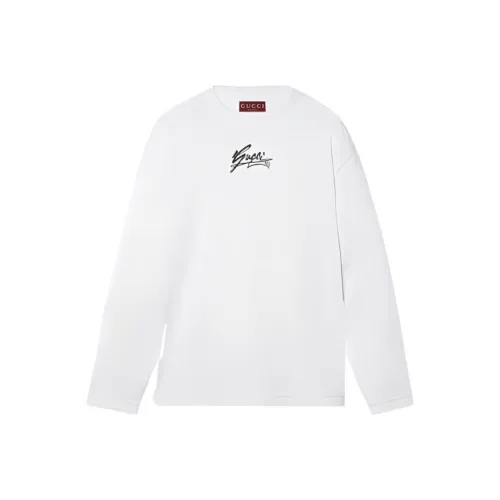 GUCCI Logo Printed Long Sleeve T Shirt