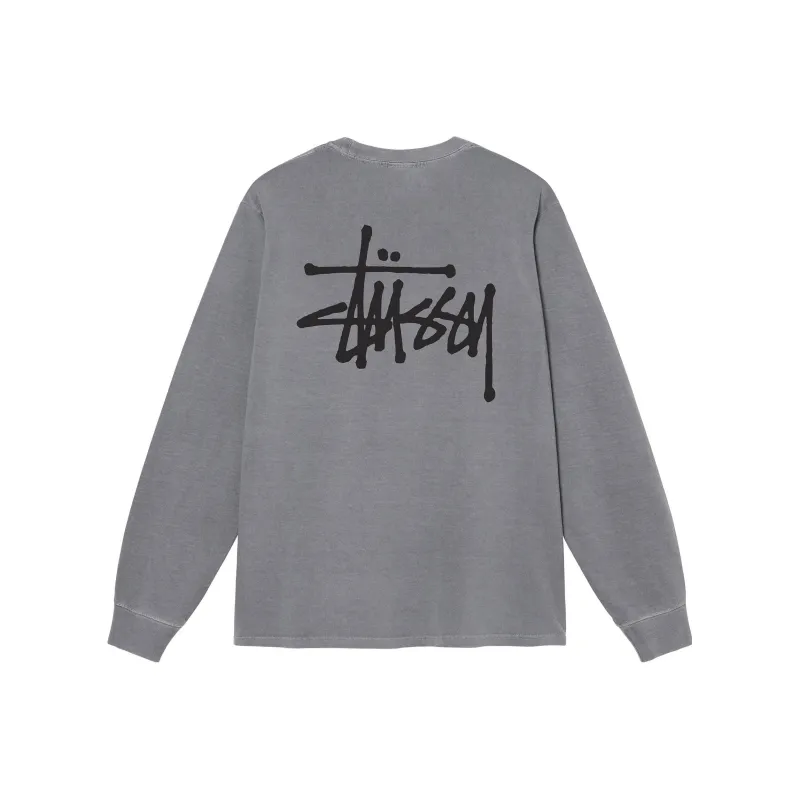 Stussy Basic Pigment Dyed Long Sleeve Tee-5