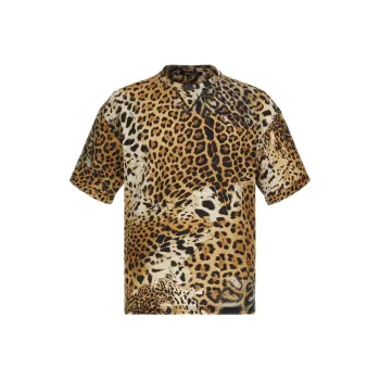 Roberto Cavalli Leopard-print Cotton Dress