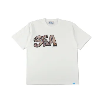 The Smurfs X WIND AND SEA Blue Elf Co-branded Edition T-Shirts Unisex White