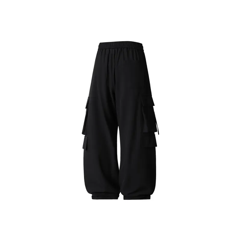 FASTFISH Cargo Pants Unisex Black-1