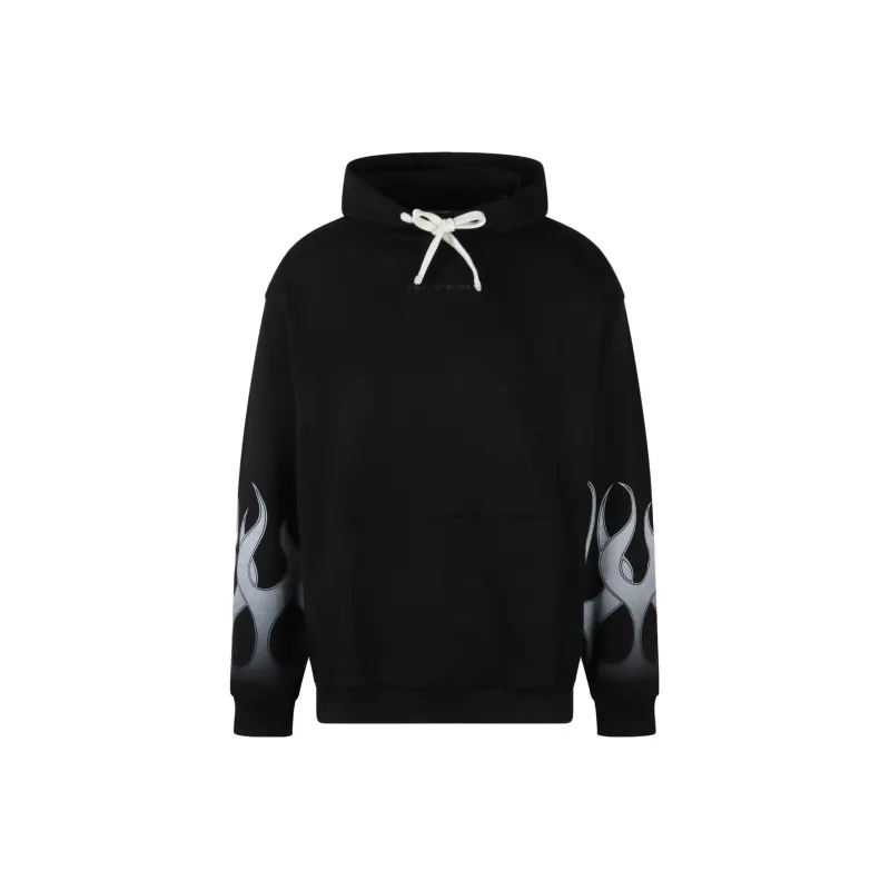 Vision Of Super Negative White Flames Hoodie-0