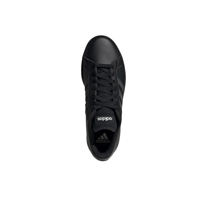 Adidas GRAND COURT Anti Slip Wear Resistant Low Top Skateboard Shoes Men's Black-4
