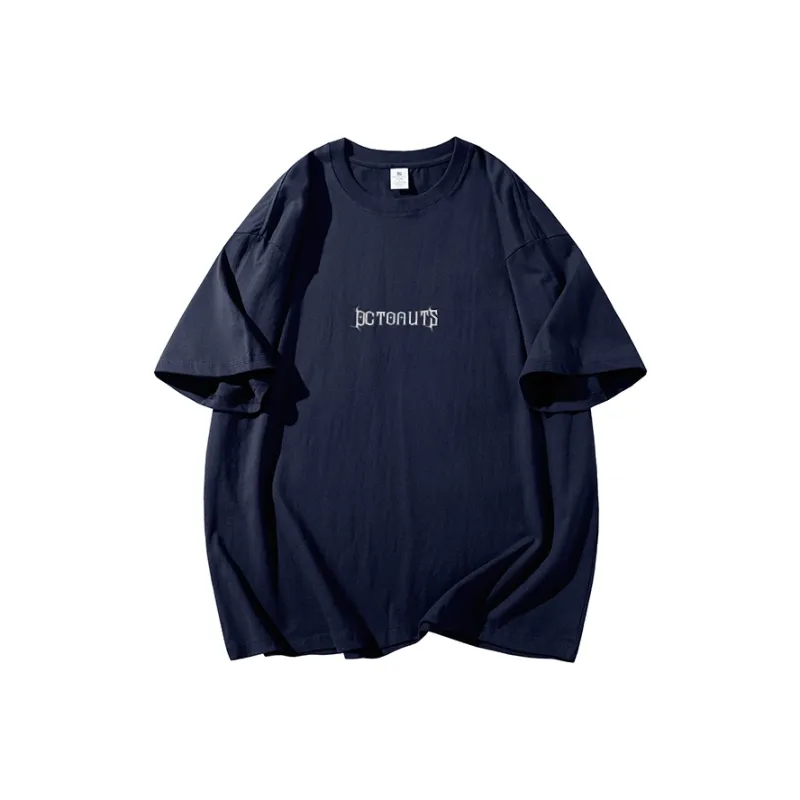 Small Columns Under The Sea T Shirt Unisex Navy Blue-0
