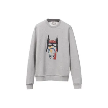 HERMES FW22 Sweatshirt Men's Light Gray