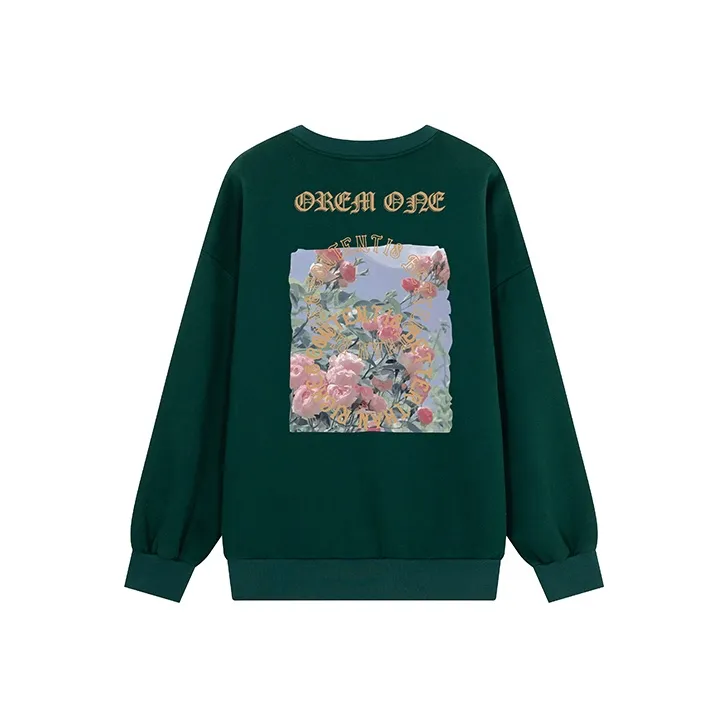 OREM ONE Crew Neck Loose Fit Sweatshirt Fall Unisex-22