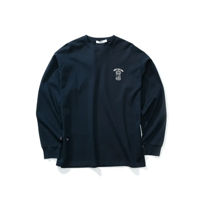 Nautica White Sail Long Sleeved Crew Neck T Shirt Unisex-4
