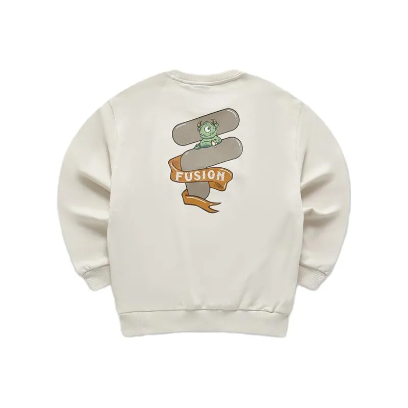 FILA FUSION FOB Series Sweatshirt Unisex Wheat Cream-0
