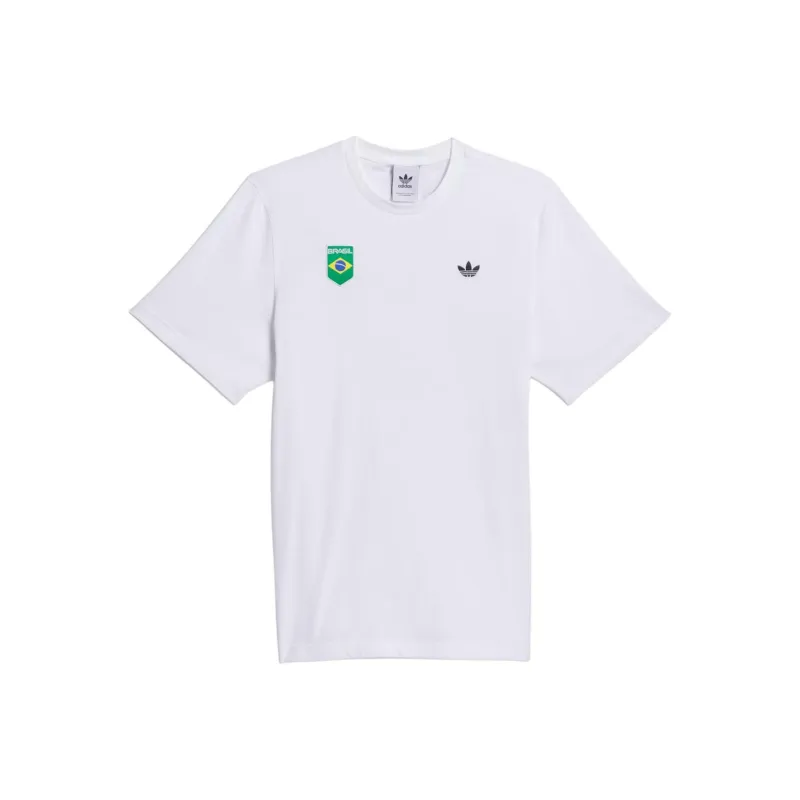 Adidas Originals Skateboarding BRASIL CRIOLA T-Shirt Men's White-0