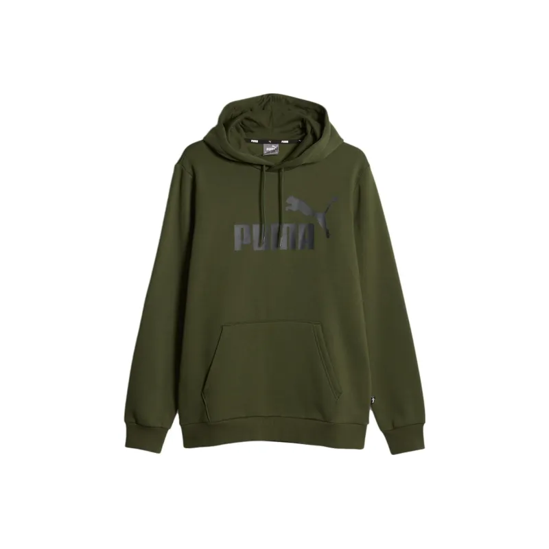 PUMA Sweat À Capuche Essentiels Big Logo Homme Sweatshirt Men's Olive Green-0