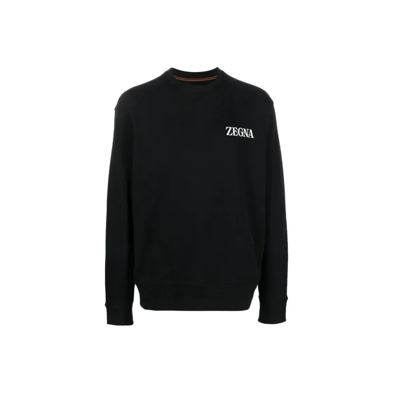 Zegna Chest Logo print Detail Sweatshirt-0