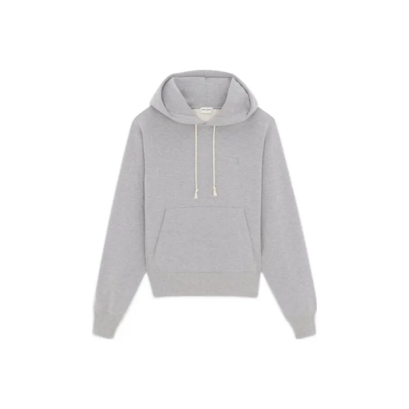 SAINT LAURENT Cassandre Logo Embroidered Hoodie-0