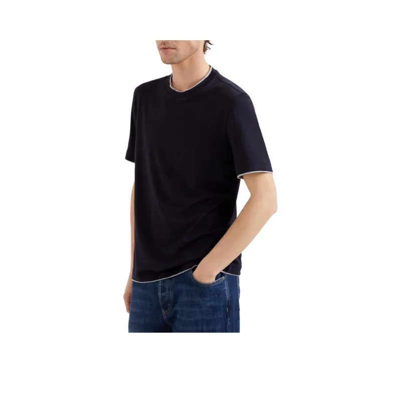 Brunello Cucinelli Lightweight Jersey Crewneck T Shirt-0