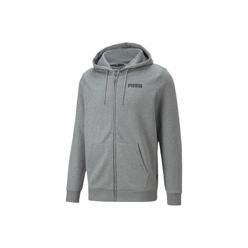 PUMA Sweat À Capuche Entièrement Zippé Essentials Homme Sweatshirt Men's Gray-0