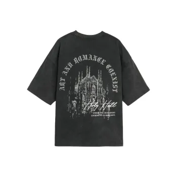 LUJIAMEN Sports T Shirt Unisex Washed Black